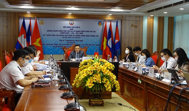 Hội nghị lần thứ 9 giữa những người đứng đầu KTNN Campuchia - Lào - Việt Nam thành công tốt đẹp